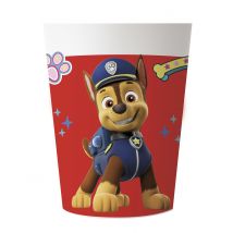 2 bicchieri in plastica riutilizzabile Paw Patrol - Colore Rosso
