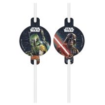 4 cannucce con vignetta Star Wars Galaxy - Colore Nero