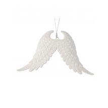 Sospensione per albero ali d'angelo 10 cm - Colore Bianco