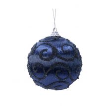 Palla dell'albero blu notte 8 cm - Colore Blu scuro