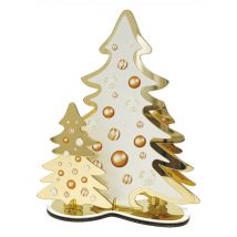 Centrotavola abeti oro effetto specchio 20 cm - Colore Oro