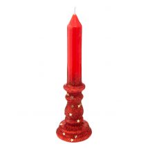 Candela candela rossa 20 cm - Colore Rosso