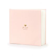 Libro per firme rosa cipria e oro 22 pagine - Colore Rosa