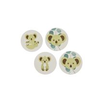 12 Adesivi Koala 4 cm - Colore Grigio