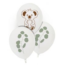 8 palloncini in lattice Koala 25 cm - Colore Bianco