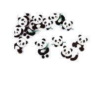 12 coriandoli in legno panda - Colore Nero