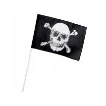 Bandiera pirata su picchetto 30 x 45 cm - Colore Nero