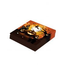 12 Tovaglioli di Carta Zucca di Halloween 33 x 33 cm - Colore Arancione