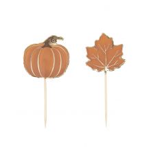 10 bastoncini autunnali arancione e oro - Colore Arancione