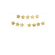 Ghirlanda di stelle dorate Happy New Year 290 cm - Colore Oro