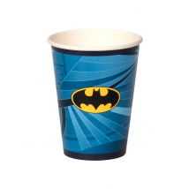 8 Bicchieri in cartone FSC Batman 210 ml - Colore Nero