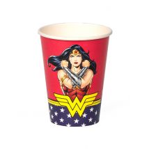 8 Bicchieri in cartone FSC Wonder Woman 210 ml - Colore Multicolore