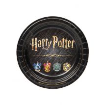8 Piatti in cartone FSC Harry Potter 23 cm - Colore Nero