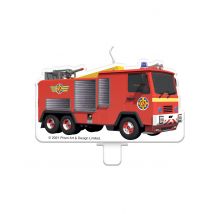 Candela di compleanno camion Sam il pompiere 9 x 5 cm - Colore Multicolore