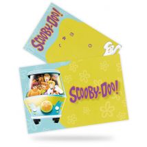 8 Inviti di compleanno con busta Scooby-Doo 10 x 16 cm