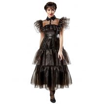 Costume da ballo da donna di Wednesday Addams - Colore Nero - Taglia Medium