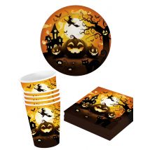 Kit di stovigli monoso con zucca di Halloween - Colore Nero