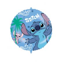 Palloncino foil rotondo Stitch 46 cm - Colore Blu