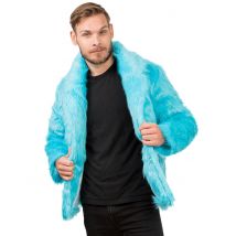 Cappotto in pelliccia sintetica blu per adulti - Colore Blu - Taglia XL (190 cm)