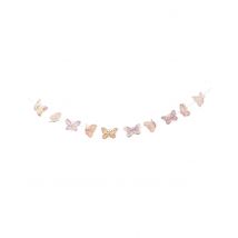 Ghirlanda di farfalle di carta rosa pastello 10 cm x 1,5 m - Colore Rosa