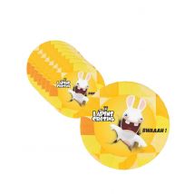 8 Piatti di carta Rabbids 23 cm - Colore Giallo