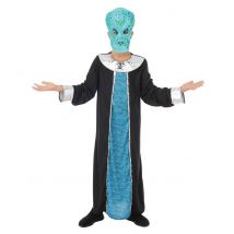 Costume da comandante alieno blu per bambini - Colore Blu - Taglia 7 - 9 anni (120/130 cm)