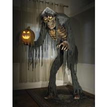 Decorazione animata Jack lo Spaventapasseri articolato con suoni e luci 2,15 m