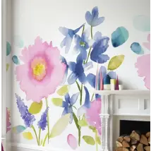 bluebellgray Mural Florrie Mural set of 4 x 3m panels WM007
