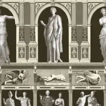 Mind the Gap Mural Statues Antique WP20423