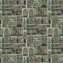 Josephine Munsey Wallpaper Peacock Arches JMW-101111