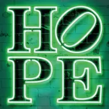 Anaglypta Mural Neon Tube Hope 5480-4