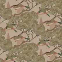 Mulberry Home Wallpaper Grand Flying Ducks FG102.H150.0