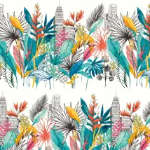 Ohpopsi Wallpaper Urban Tropic CEP50108W