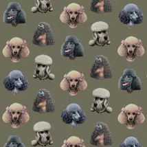 Poodle & Blonde Wallpaper Poodle Parlour WLP-03-PP-MO