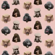 Poodle & Blonde Wallpaper Poodle Parlour WLP-03-PP-PP