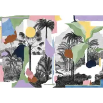 Tres Tintas Mural Colonial Abstraction Mural M5001-3