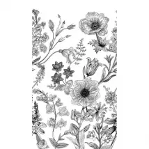 Grandeco Mural Flower Silhouette Mural ML1601
