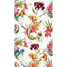 Grandeco Mural Skulls and Flowers Mural ML2701