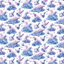 Carmine Lake Wallpaper Toile de Jurassic CL_51_01