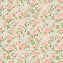 Little Greene Wallpaper Rose Garden 0234RGGREEN