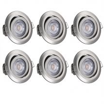 Monzana LED-lampjes Krog 6-delige set nikkel