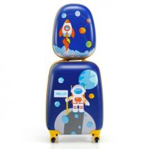 Coast Kinderkofferset 2-delig Kindertrolley + Rugzak Astronaut Donkerblauw