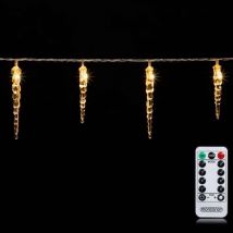 Monzana Kerstverlichting IJspegel - 10,4 Meter -  40 LED's - Warm wit