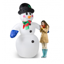 Monzana | Opblaasbare Sneeuwpop met LED-verlichting - 240cm Hoog