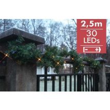Dennenslinger met LED s, voor buitenshuis, 2.5m, warmwitte LED s