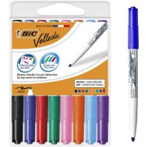 BIC Velleda Whiteboard markers met Etui - Diverse kleuren - 8 stuks
