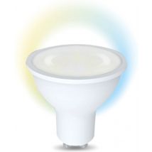 Denver SHL-440 - - Wifi LED-Lampe - GU10 - Weißes Licht - Dimmbar - Tuya kompatibel - Denver Smart Home App - Steuerbar mit Alexa - funktioniert mit Google Assistant