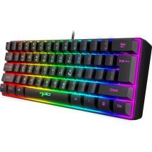 HXSJ V700 RGB Membran kabelgebundene Gaming-Tastatur - 61Tasten - Qwerty