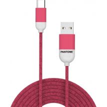 USB Typ-C Kabel, 1,5 Meter, Rot - Gummi - Celly | Pantone