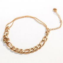 Laura Ferini Damenarmband Prego Gold - Goldfarbenes Gliederarmband - 18K Gelbgold plattiert - Schmuck - Accessoires - Damenarmband